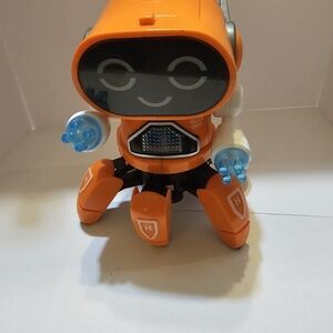 Cute musical dancing robot with 6 claws led light